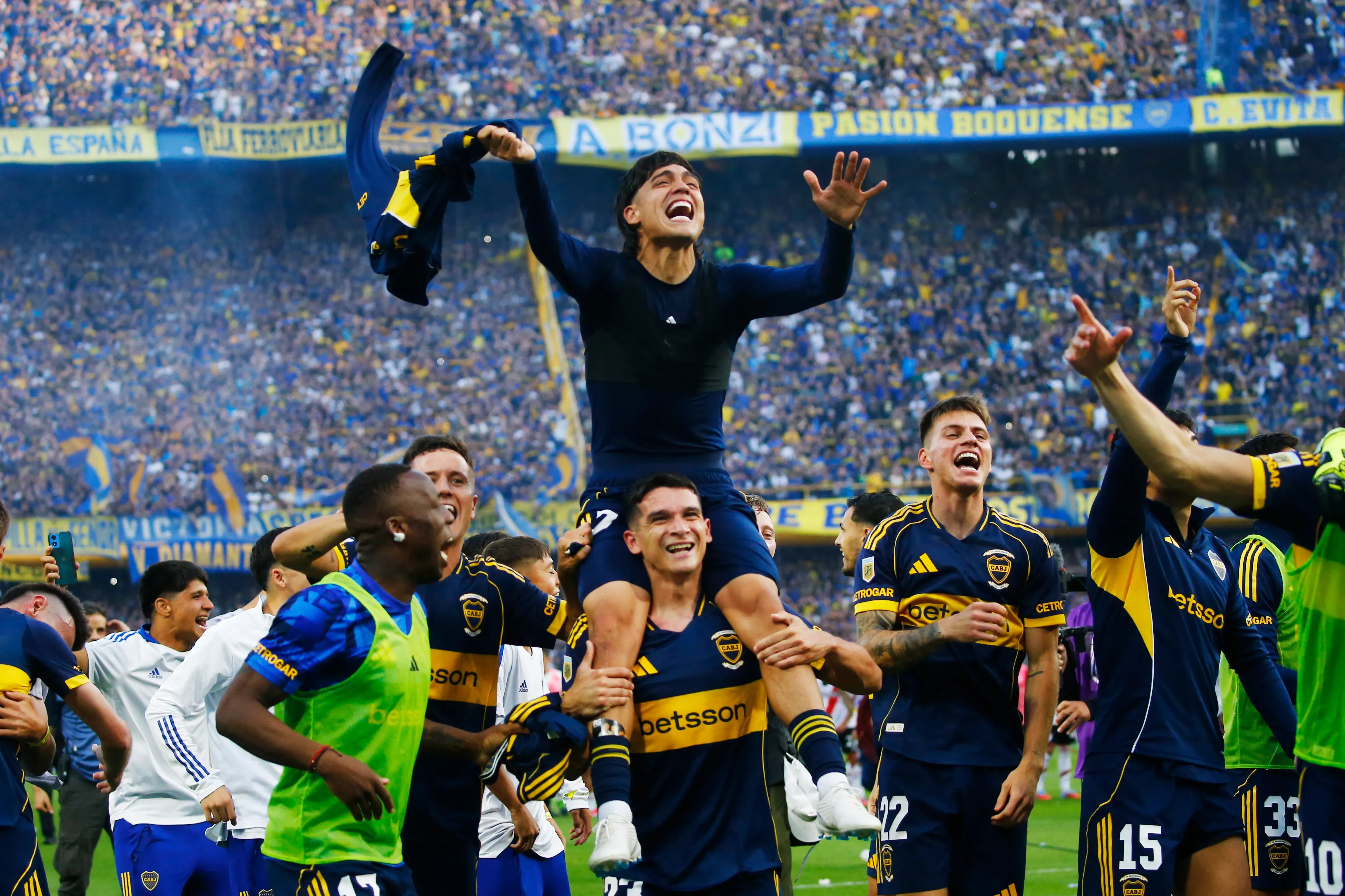 Zeballos, uno de las figuras del Superclásico. Foto: Getty