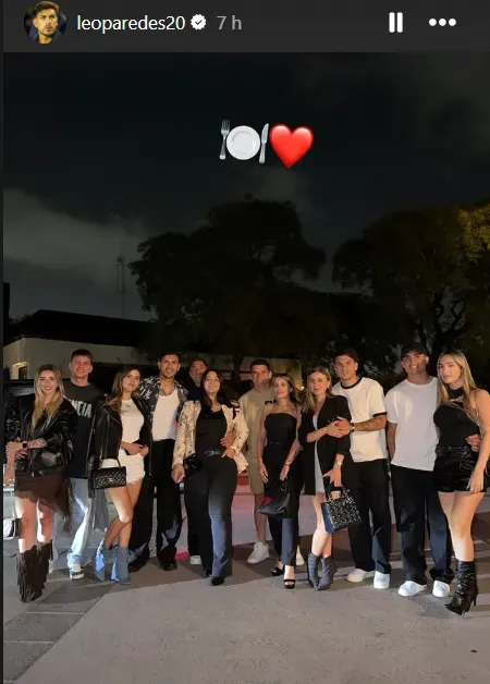 La historia de Paredes con sus compañeros. (Instagram)