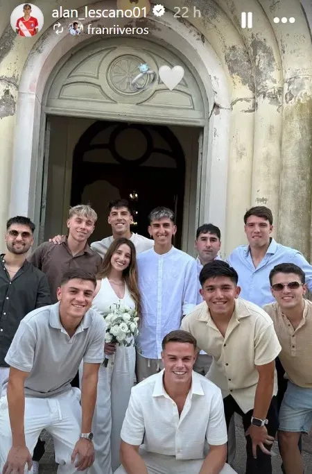 Miramón, presente en el casamiento de Lescano.