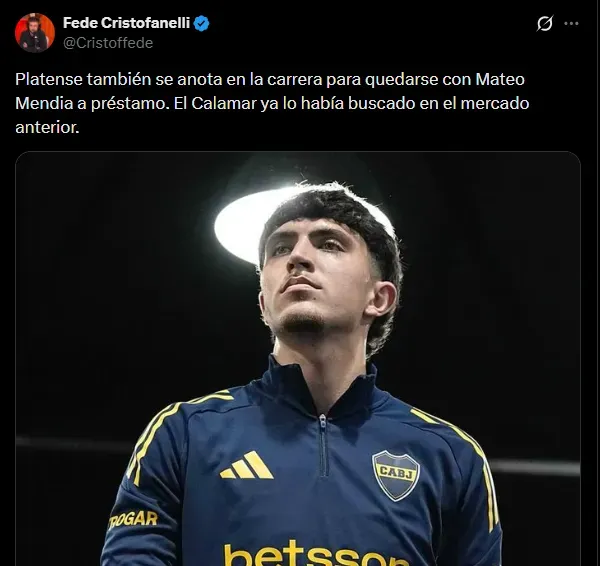 Mendia interesa en Platense. (Captura)
