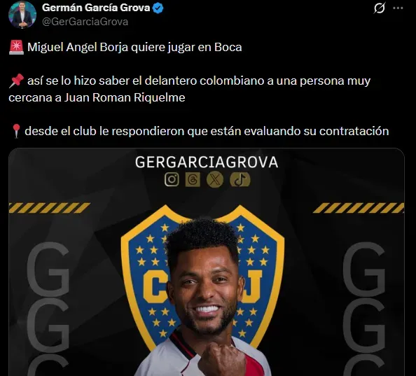 A Borja le gustaría jugar en Boca. (Captura)