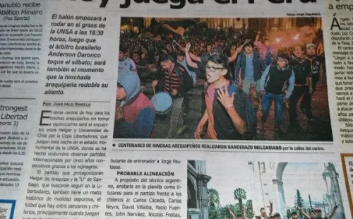 Diario El Pueblo titula “Hoy juega el Perú”