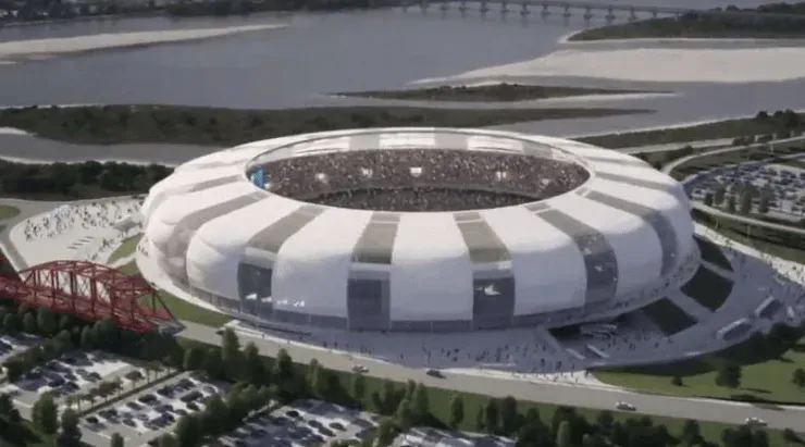 El estadio está en plena construcción