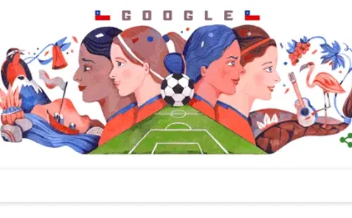 El diseño que Google dedicó a la Roja. (Ilustración: Luisa Rivera)