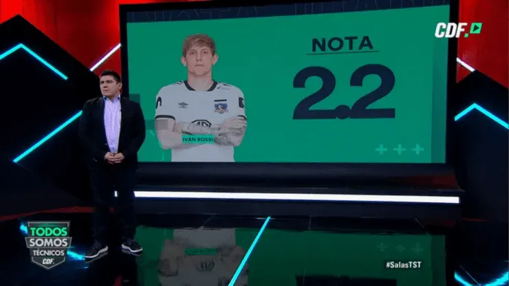 Iván Rossi: 2,2 | “Muy mal, no juega nada, estoy siendo generoso. Rústico. Le gusta pegar, con Palestino lo debieron expulsar, no es el refuerzo que esperaba Colo Colo”.