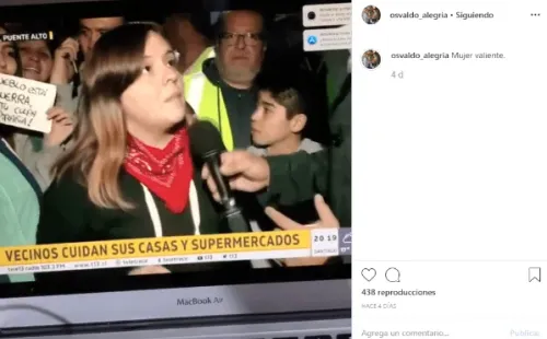 “Mujer valiente”, le dice a la joven que critica la cobertura de televisión