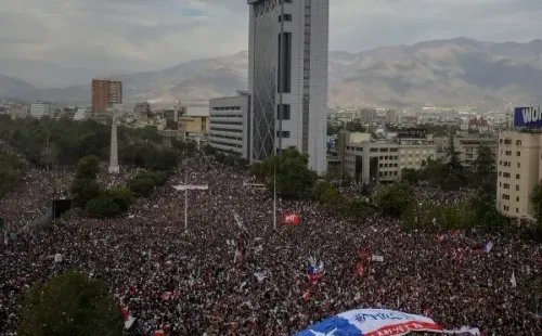 Impresionante vista aérea de la marcha má grande de la historia que, según cifras oficiales, tuvo una convocatoria de 1 millón 200 mil personas. (Getty Images)