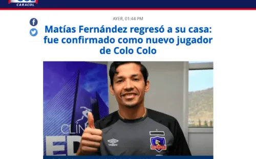 Gol Caracol dedicó palabras al chileno
