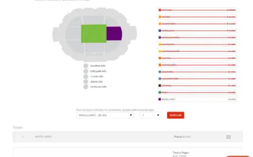 Así muestra el sistema las entradas para la UC.