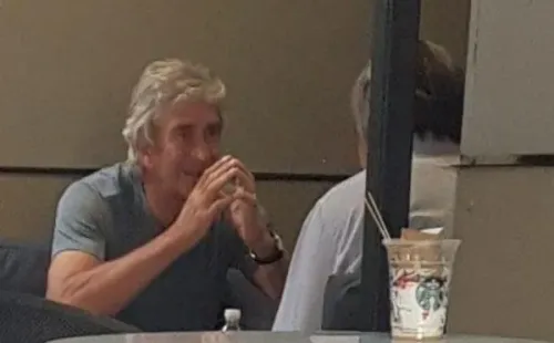 Pellegrini reunido con Mayne-Nicholls. ¿Le ofreció la banca de Colo Colo o no? Foto: ADN.