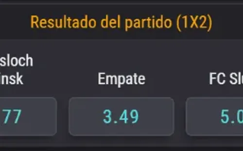 Las cuotas para este partido en Coolbet.
