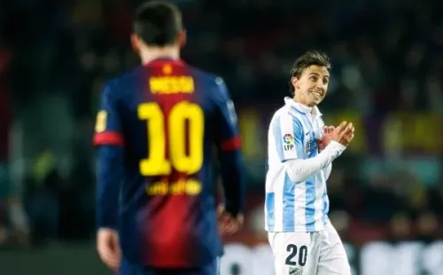 Buonanotte ante el Barcelona de Messi en sus años en Málaga. (Foto: Getty Images)