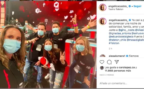 Esta fue la publicación de Castro, desde la Teletón.