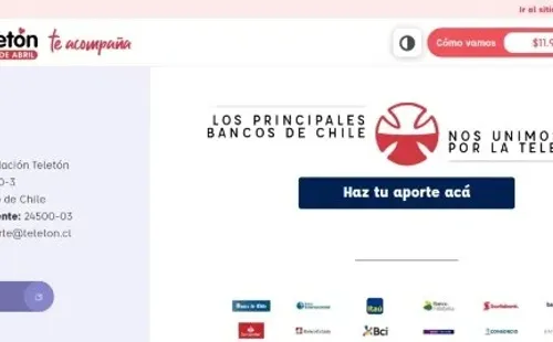 Esta es la pagina más simple para realizar tu donación. Teletón.cl