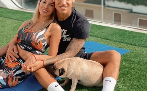 Lautaro y su novia pasan la cuarentena en Milán, Italia