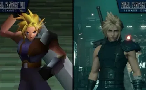 El salto gráfico de la PS1 y PS4 en Cloud Strife es increíble