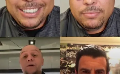 También pasaron Roberto Carlos y Figo por el live del Fenómeno.