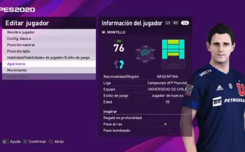 Walter Montillo en PES 2020
