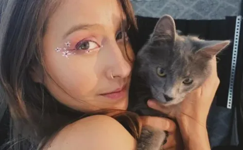 Denise Rosenthal con Marilin, en cuarentena.
