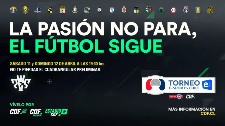 El Torneo eSports Chile 2020 es el regreso del fútbol durante la emergencia global. (Foto: CDF).