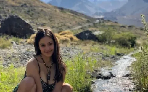 Una de las imágenes previas que Rocío Toscano había compartido de su paso por el Cajón del Maipo.