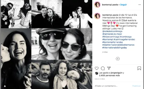 La imagen compartida esta semana por Paola Bontempi, hermana de Felipe Camiroaga.