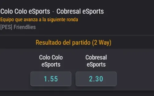 Las cuotas para este partido del Torneo Entel eSports. (Foto: Coolbet).