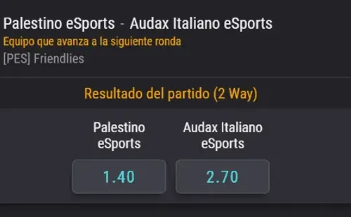 Las cuotas para este partido del Torneo Entel eSports. (Foto: Coolbet).