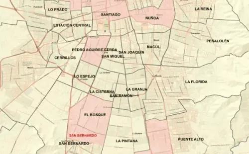 Así quedó configurado Santiago bajo cuarentena.