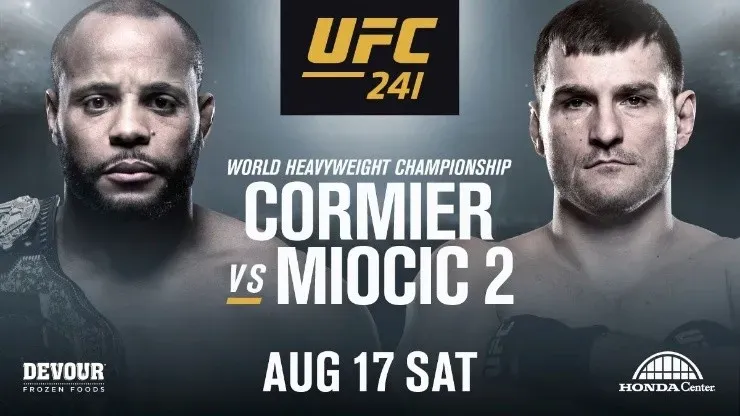 El poster oficial de la edición UFC 241, con el combate estelar de Cormier vs.Miocic 2. (Foto: UFC).