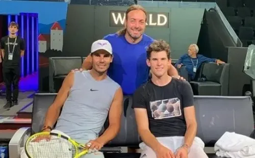 Massú junto a Nadal y su pupilo, Thiem. (FOTO: Internet)