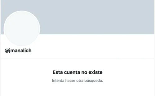 Así está la cuenta en Twitter del ministro Mañalich.