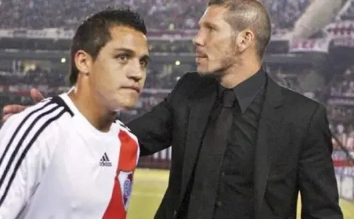Simeone junto a Alexis en River Plate. (FOTO: Archivo)
