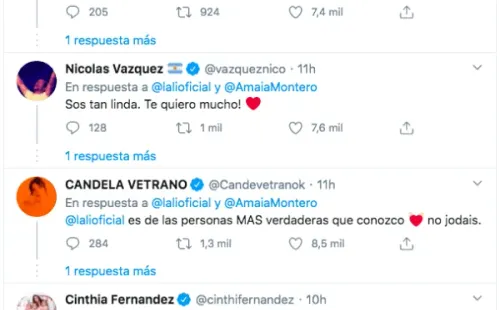 A Lali Espósito le llovió el apoyo.