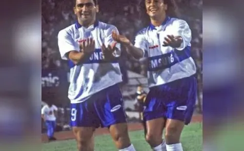 Gorosito con el Beto Acosta en aquella recordada Universidad Católica.