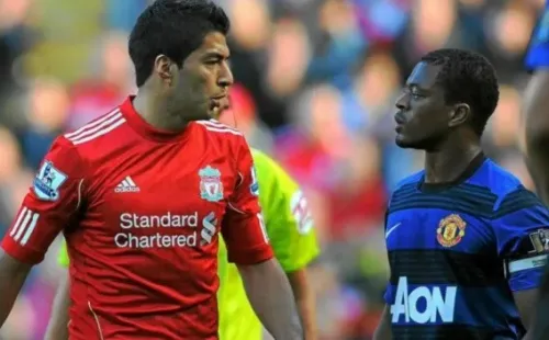 El momento en que Luis Suárez insultó de manera racista a Patrice Evra. Foto: archivo