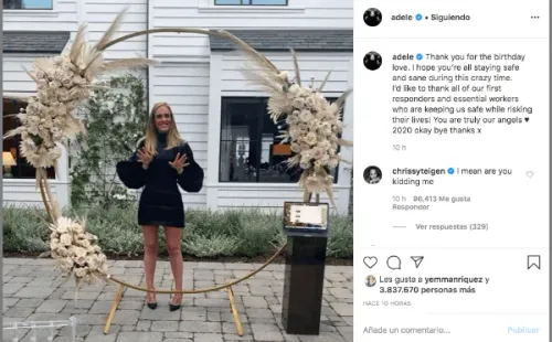 La publicación con que Adele detonó la locura de sus fanáticos.