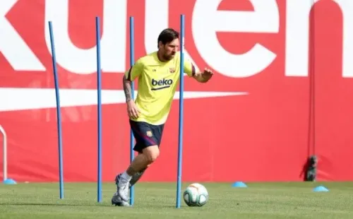 Messi también se entretuvo con el balón