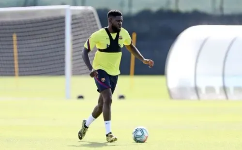 Samuel Umtiti fue otro de los invitados al estreno