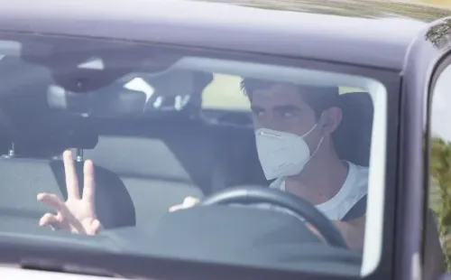 Courtois en la vuelta a los entrenamientos del Real Madrid