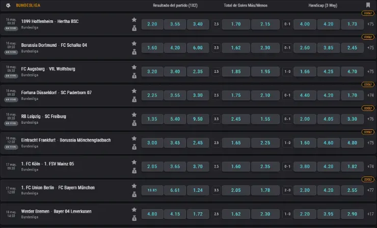 Las cuotas para que te la juegues en el regreso de la Bundesliga. (Foto: Coolbet)
