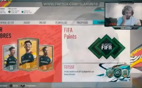 Agüero juega FIFA 20