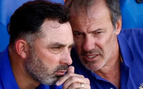 Vargas y Goldberg son los gerentes deportivos hoy de la U. Caputto es el DT.