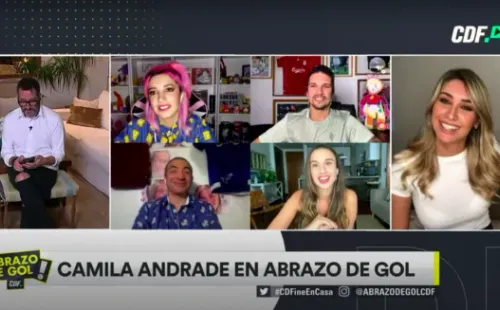 Camila Andrade sacó aplausos con la confesión en medio de “Abrazo de Gol”.