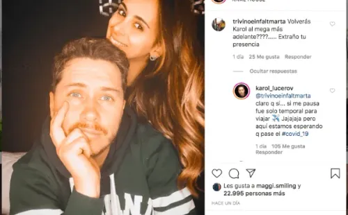La respuesta de Karol Lucero a su seguidora en Instagram.
