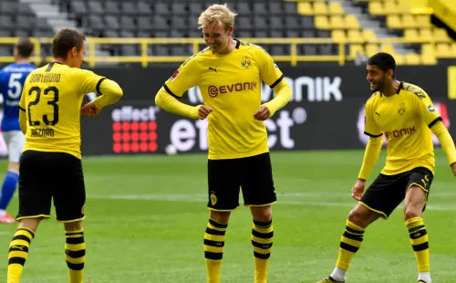 La celebración de uno de los goles del Dortmund ante Schalke 04. (FOTO: Getty Images)