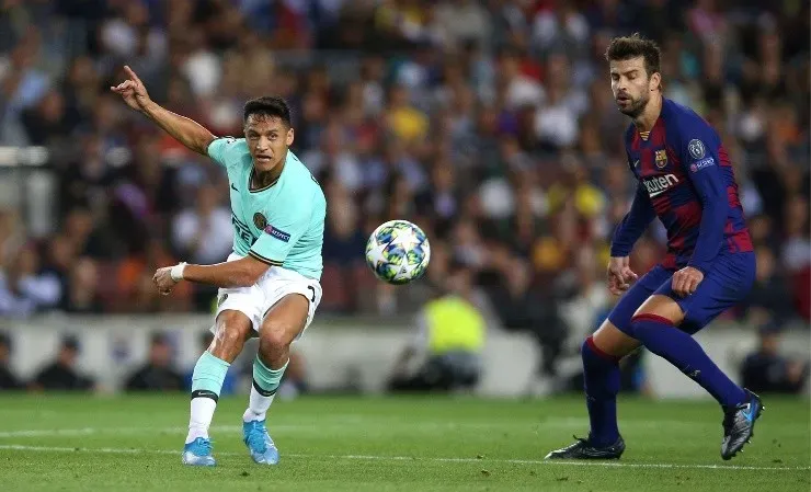 Alexis Sánchez tuvo una de las mejores actuaciones de la temporada ante Barcelona por Champions (Agencia Uno)