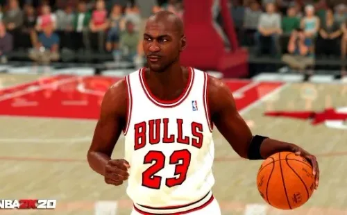 Jordan representado en el NBA 2K20, el principal simulador de baloncesto en los videojuegos.