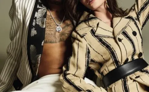 La portada de GQ Russia de Natalia Barulich y Neymar Jr.