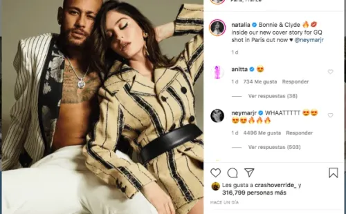 La publicación de Natalia Barulich en Instagram, que prácticamente confirma su relación con Neymar Jr.